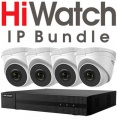 Hikvision Video Surveillance Pack - Hiwatch Video Surveillance Set: Nvr + 4 Ip Camera 1080p Poe 1tb - HWK-N4142TH-MH